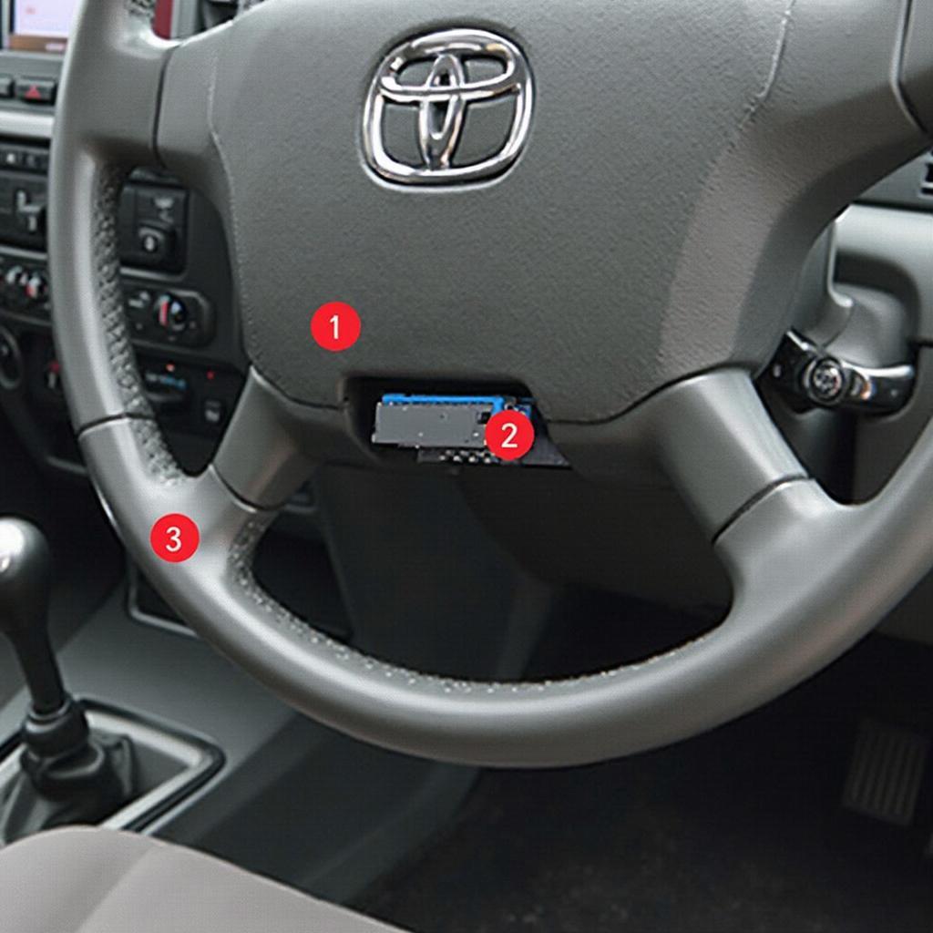 100 Series Landcruiser OBD2 Port Location Under Steering Wheel