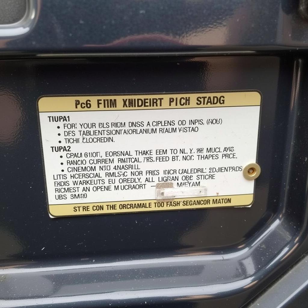 1994 Suburban Emission Information Label