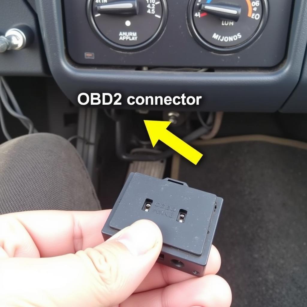 OBD2 Connector Location on 1995 Ford F350