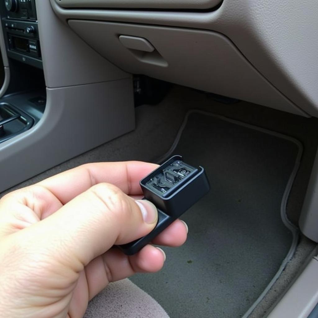 OBD2 port location on a 1995 Lincoln MK VIII