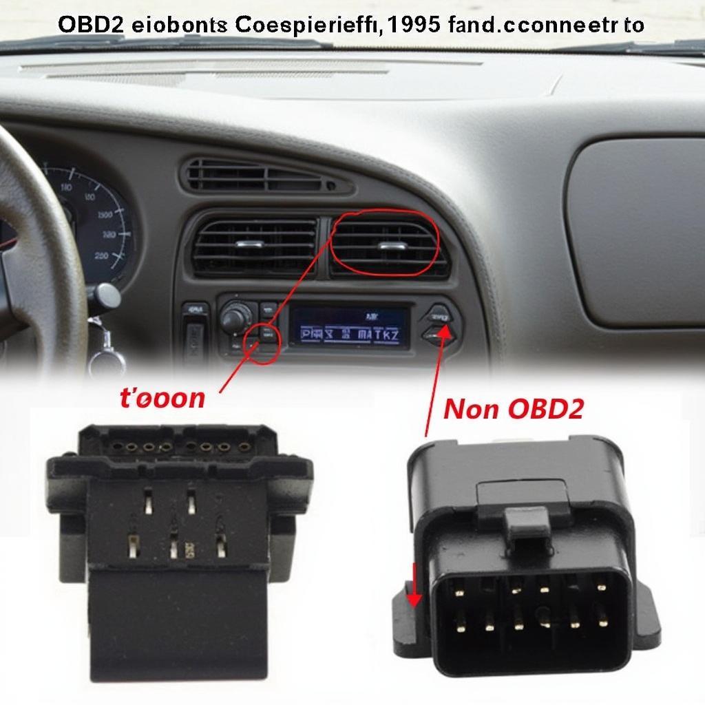 1995 Ford Thunderbird OBD2 Connector Location and Appearance