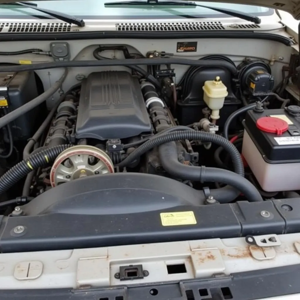 1996 Ford F250 Engine Bay