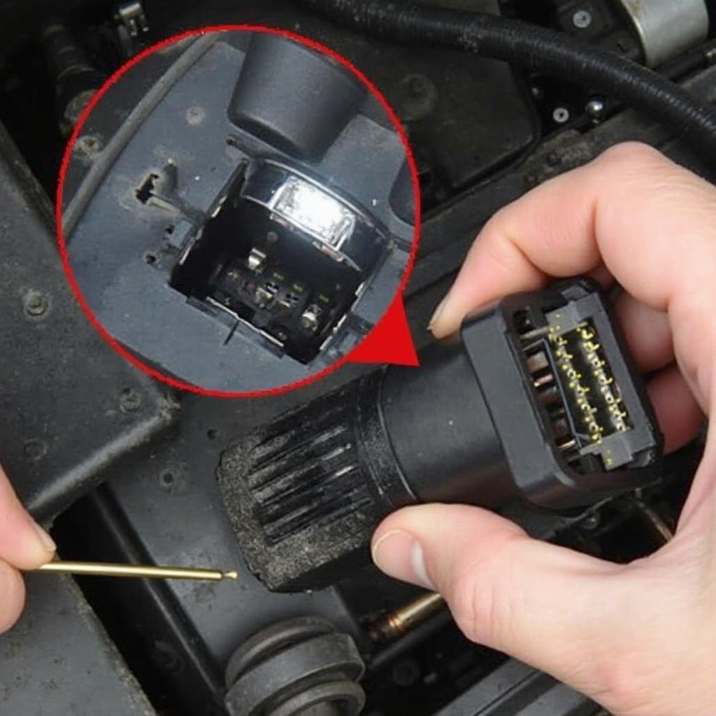 Inspecting the OBD2 Connector on a 1997 Ford Ranger