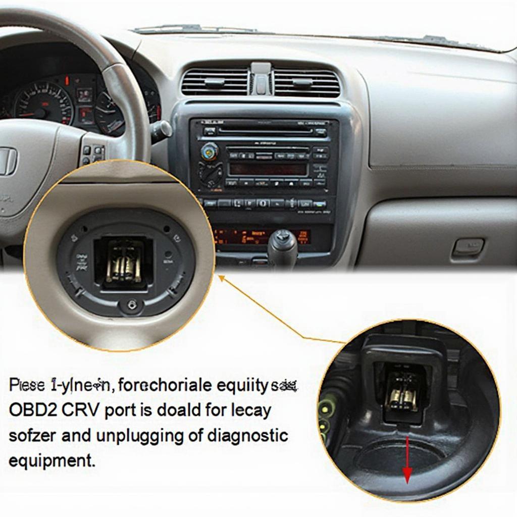 1998 Honda CRV OBD2 Port Location