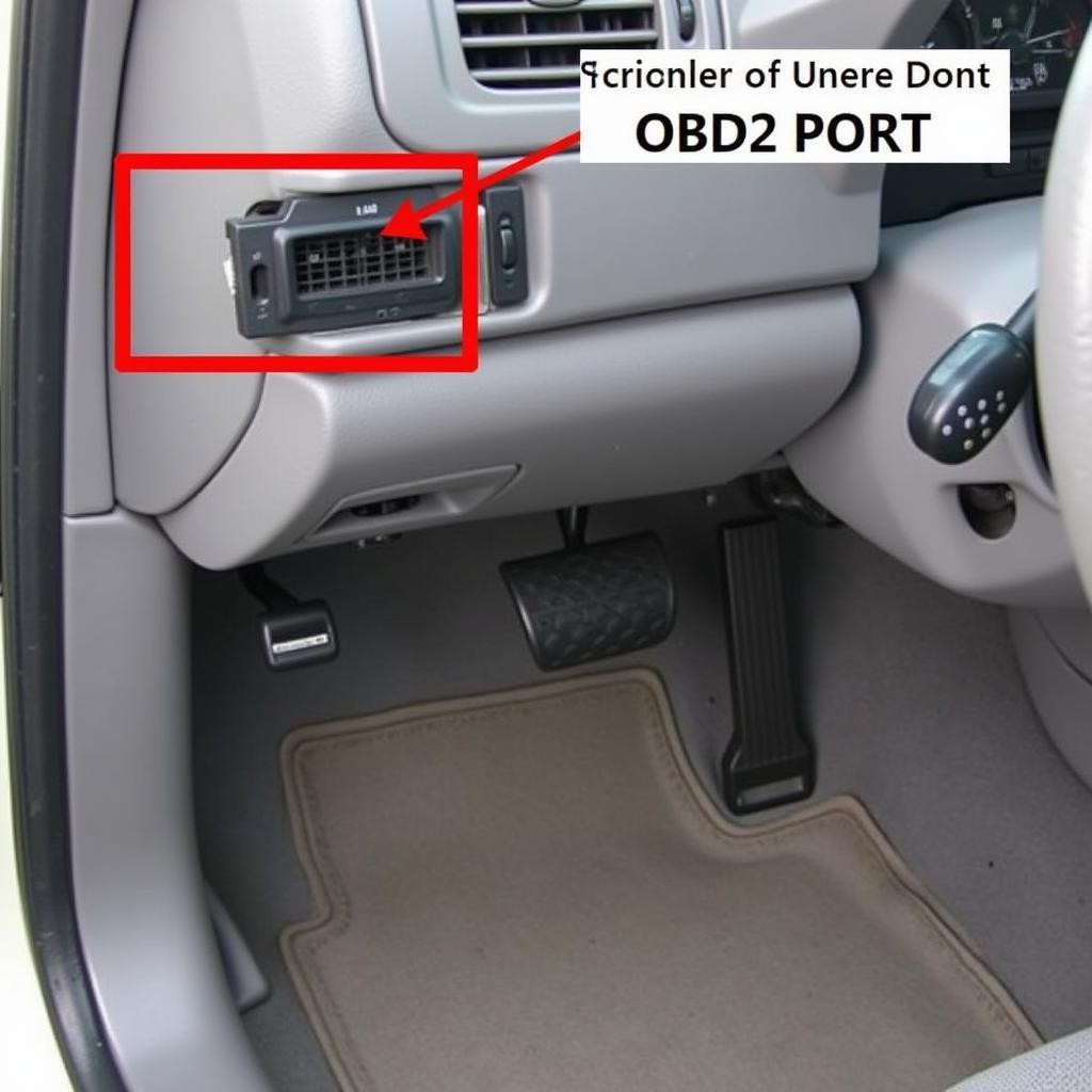 1998 Hyundai Accent OBD2 Port Location under the Dashboard