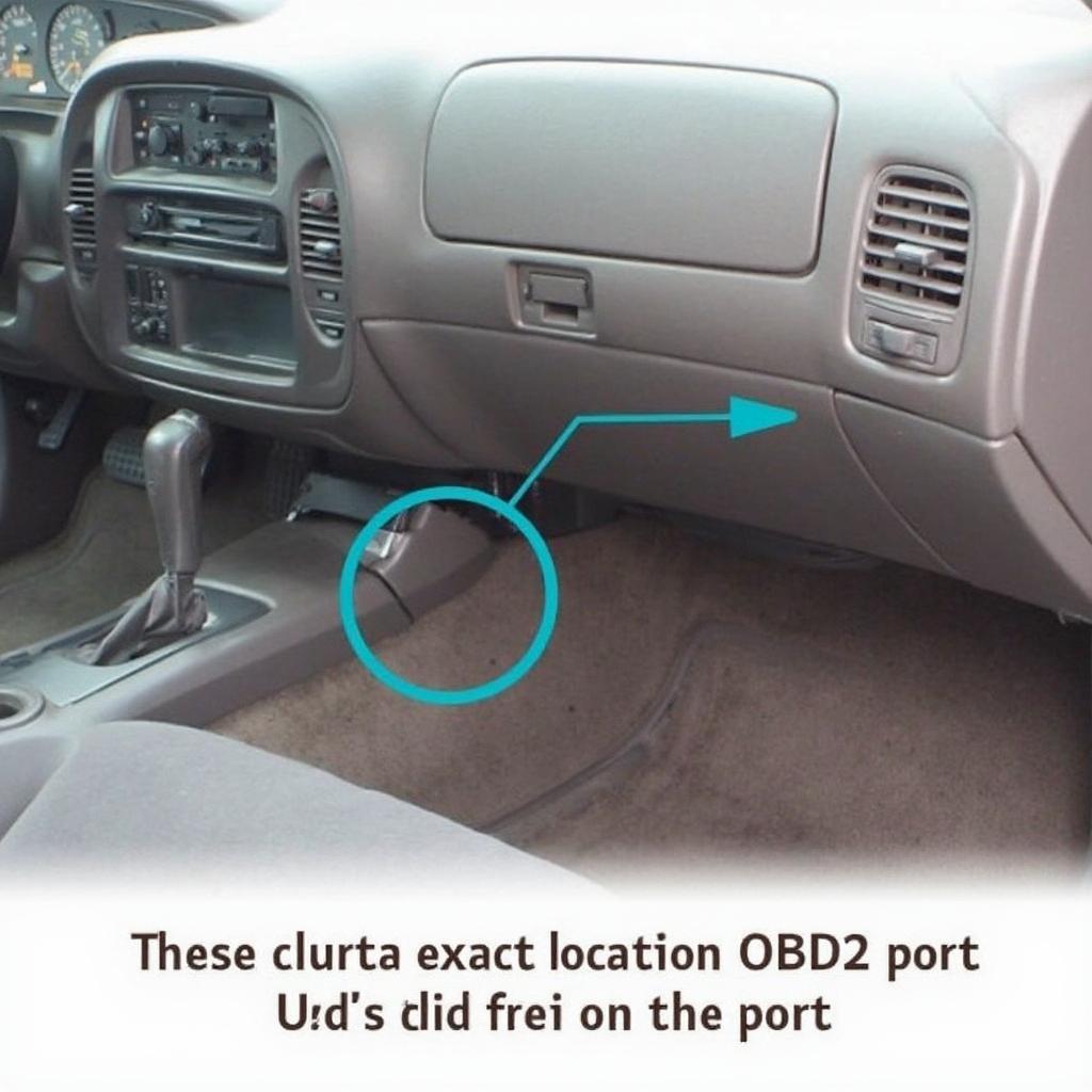 1999 Monte Carlo OBD2 port location under the dashboard