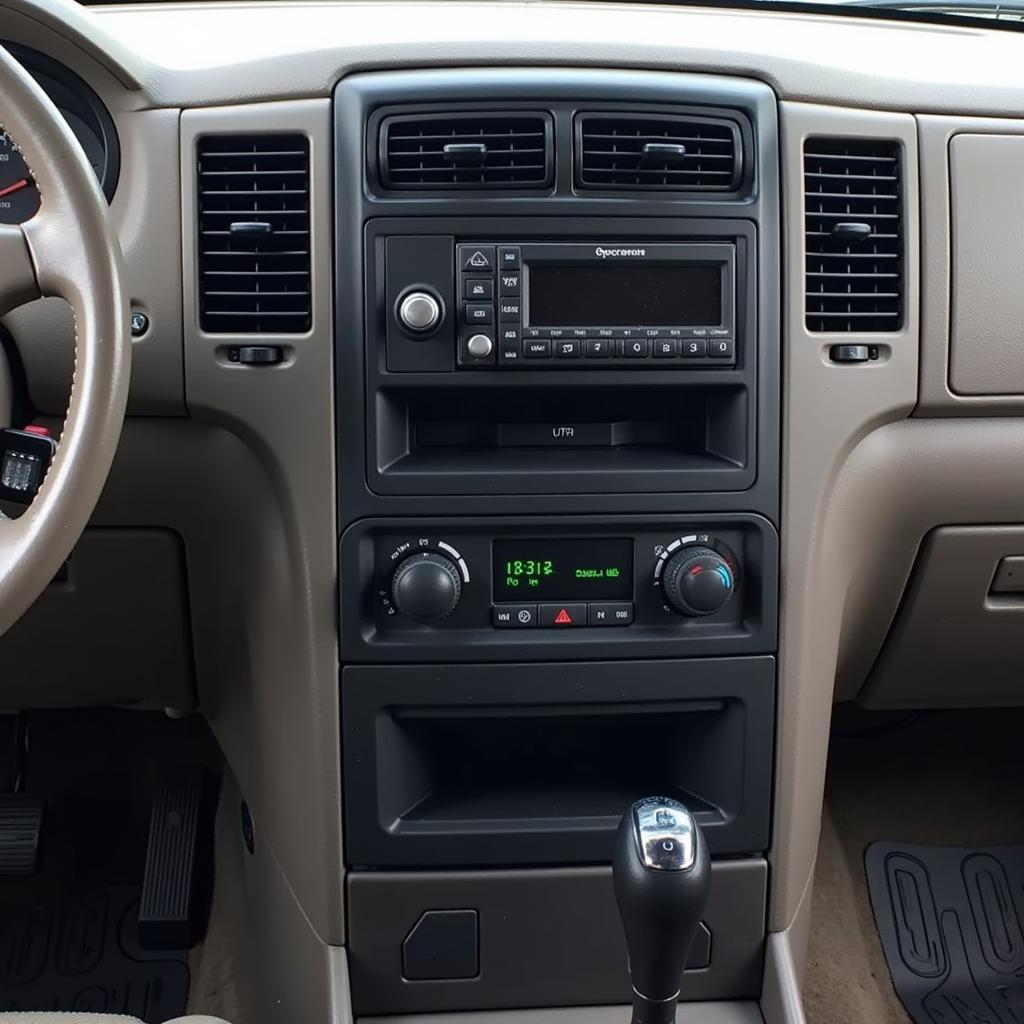 2 DIN OBD2 Scanner Installed in a 2002 Dodge Durango