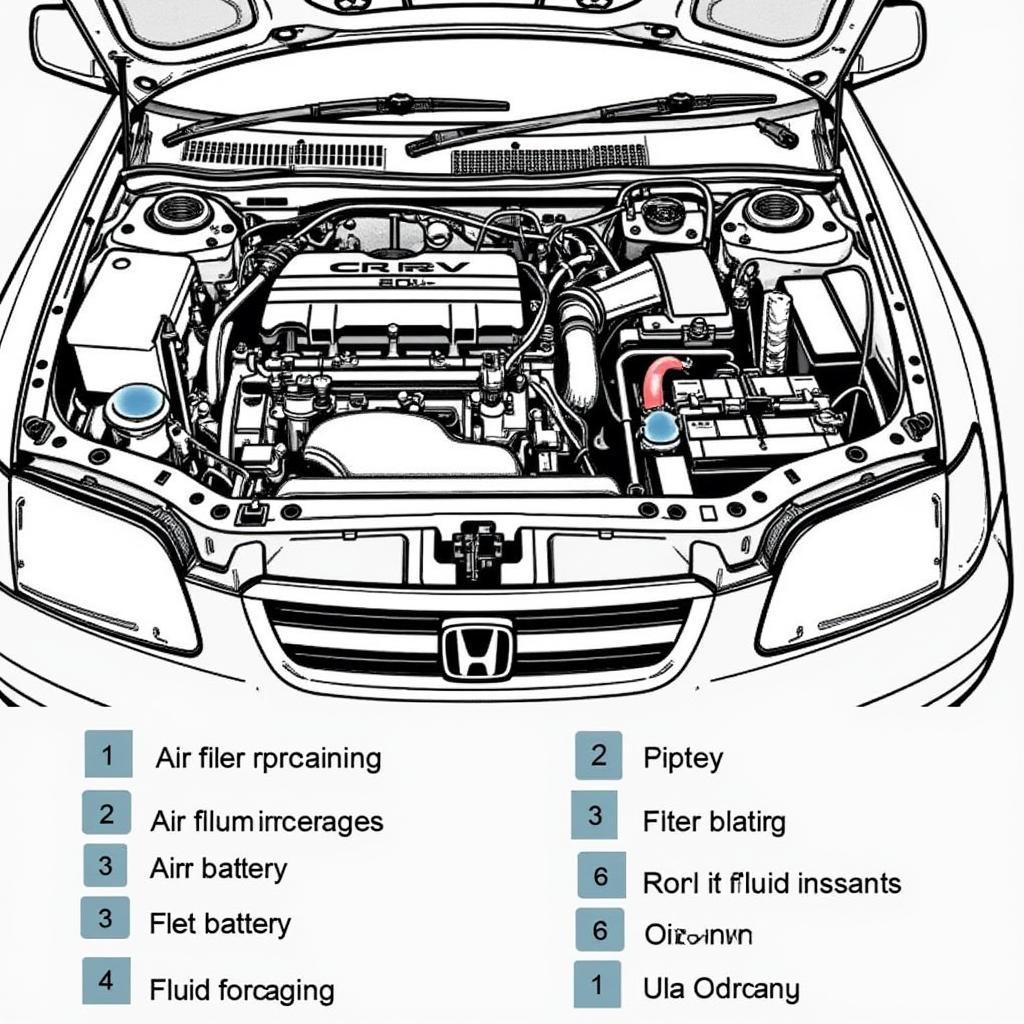 2001 Honda CRV Engine Bay