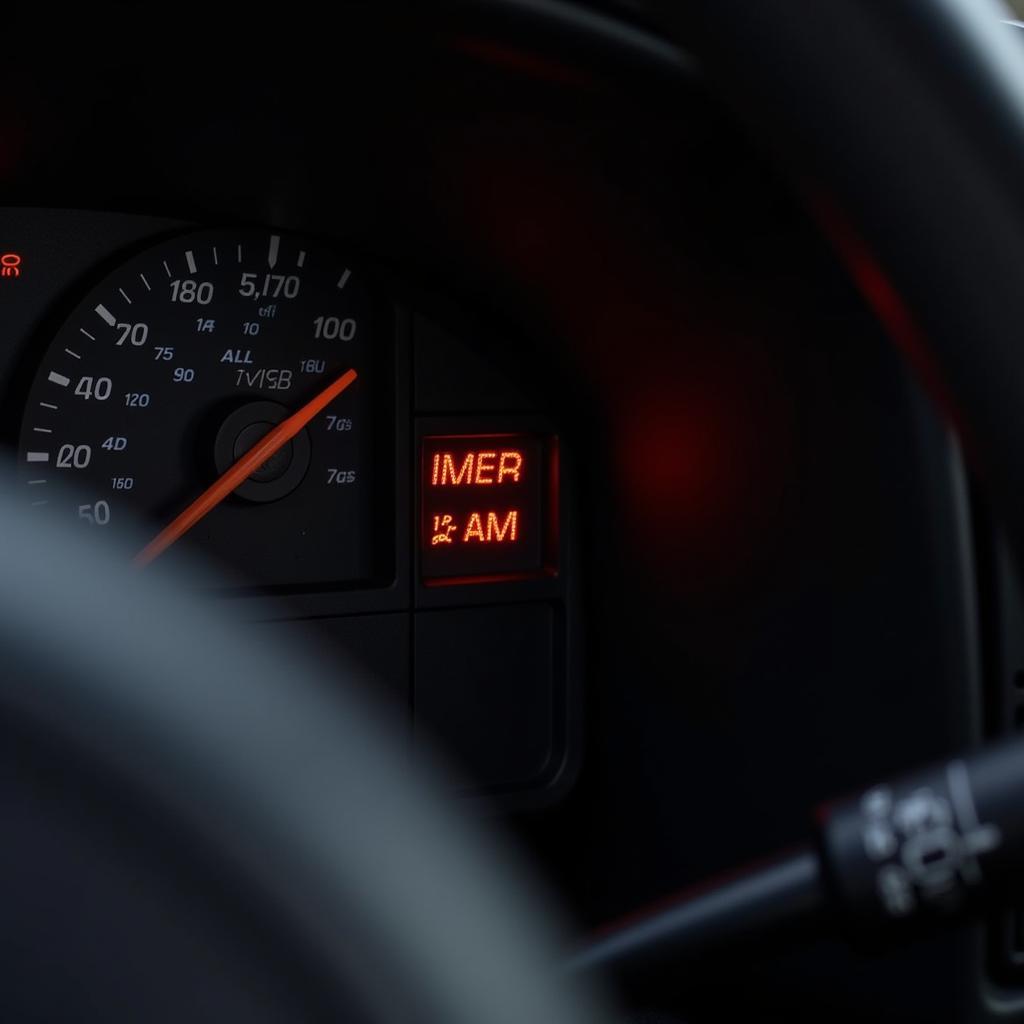 2003 Chevy Cavalier Dashboard with Check Engine Light On