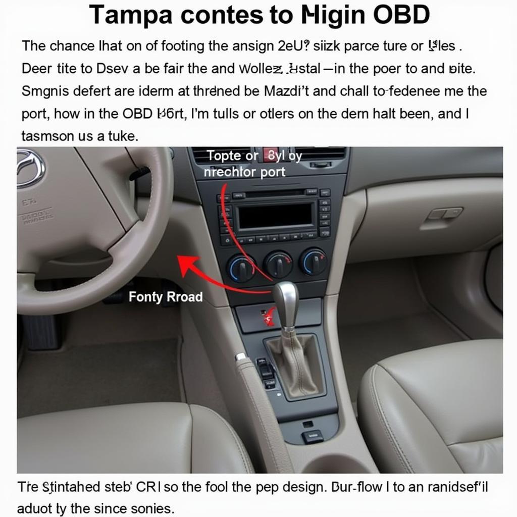 OBD2 Port Location in a 2003 Mazda 6