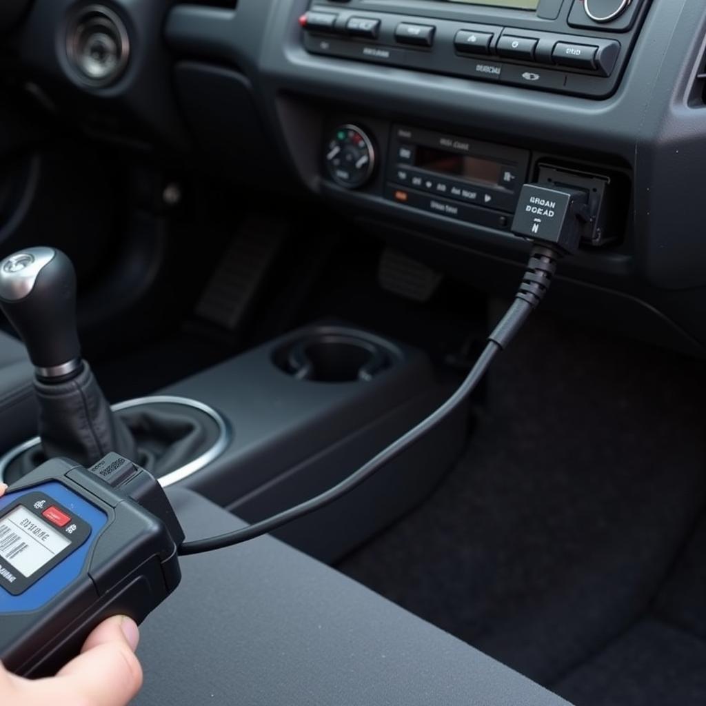 OBD2 Port in Use on a 2004 Honda Civic