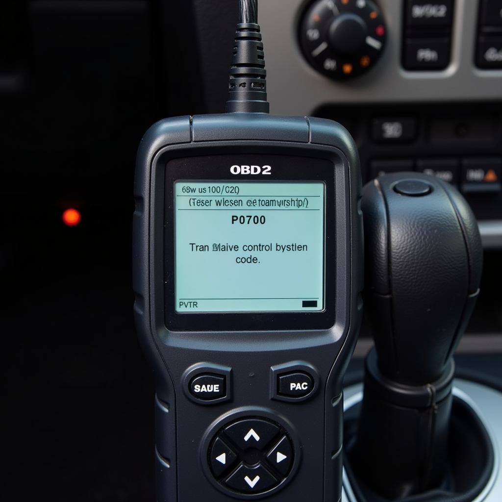 OBD2 Scanner Connected to a 2004 Jeep Liberty