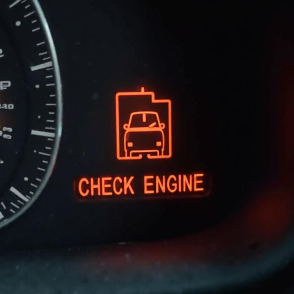 2004 Prius Dashboard with Check Engine Light