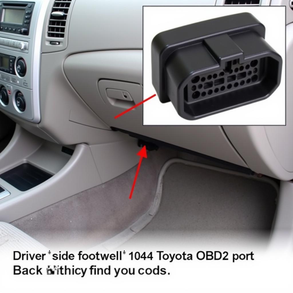 OBD2 Port Location on a 2004 Toyota Corolla