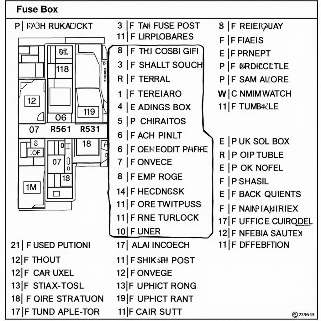 Fuse Box Diagram for a 2006 Ford F250