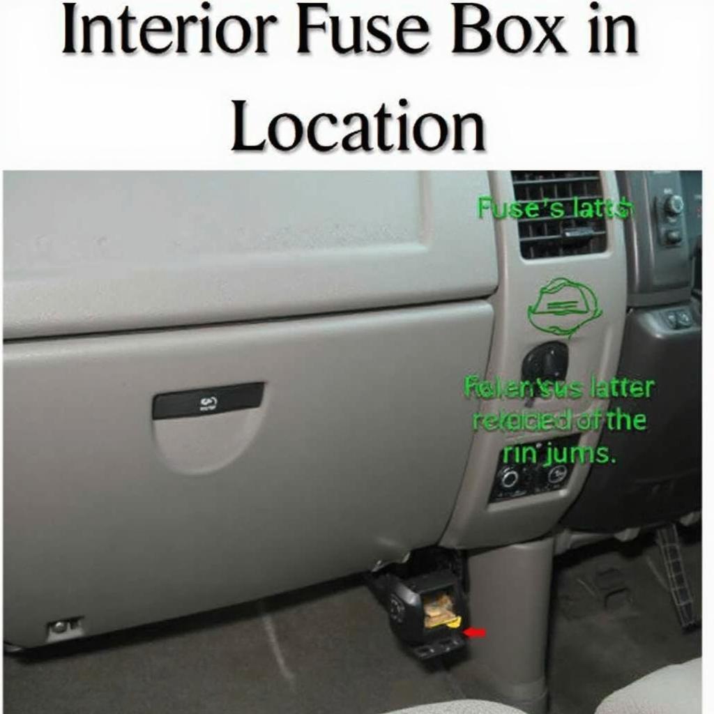 2006 Ford E-250 OBD2 Fuse Box Location