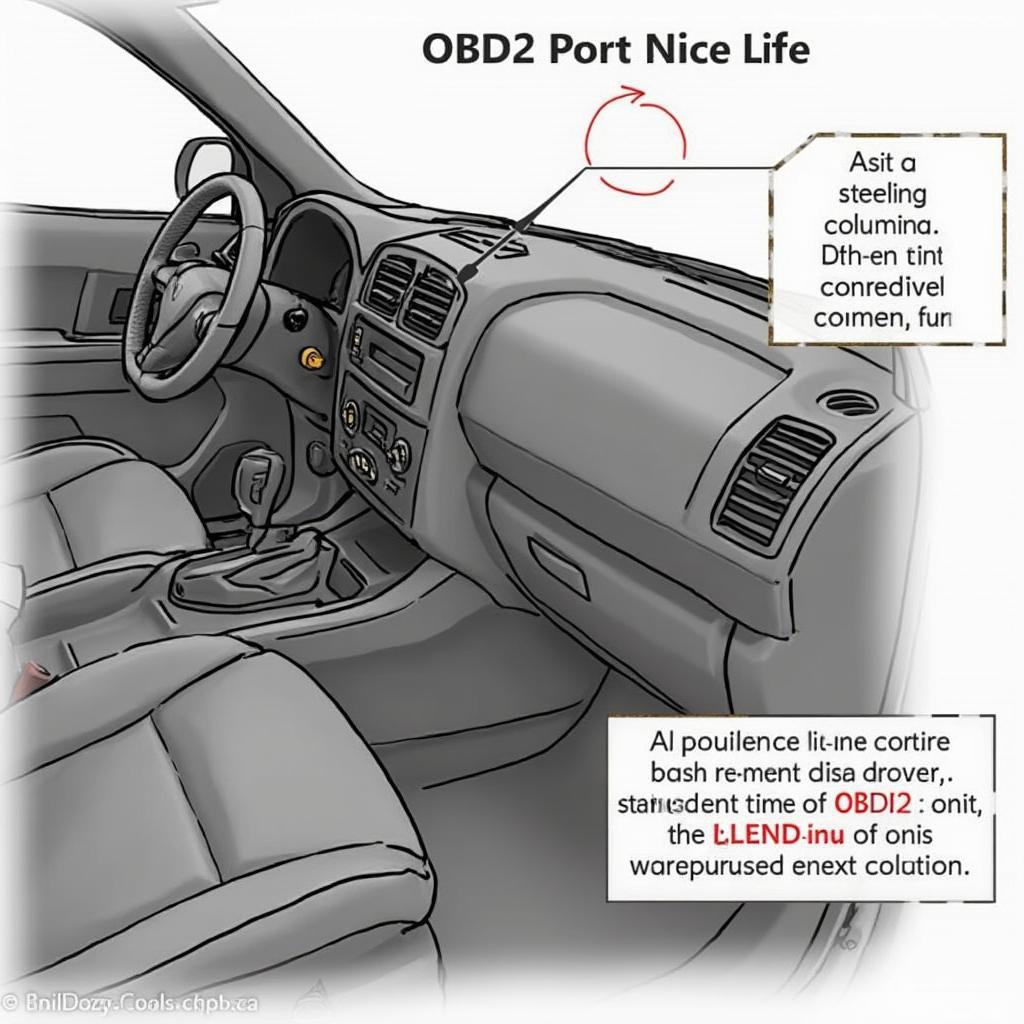 OBD2 port location in a 2007 Cadillac DTS