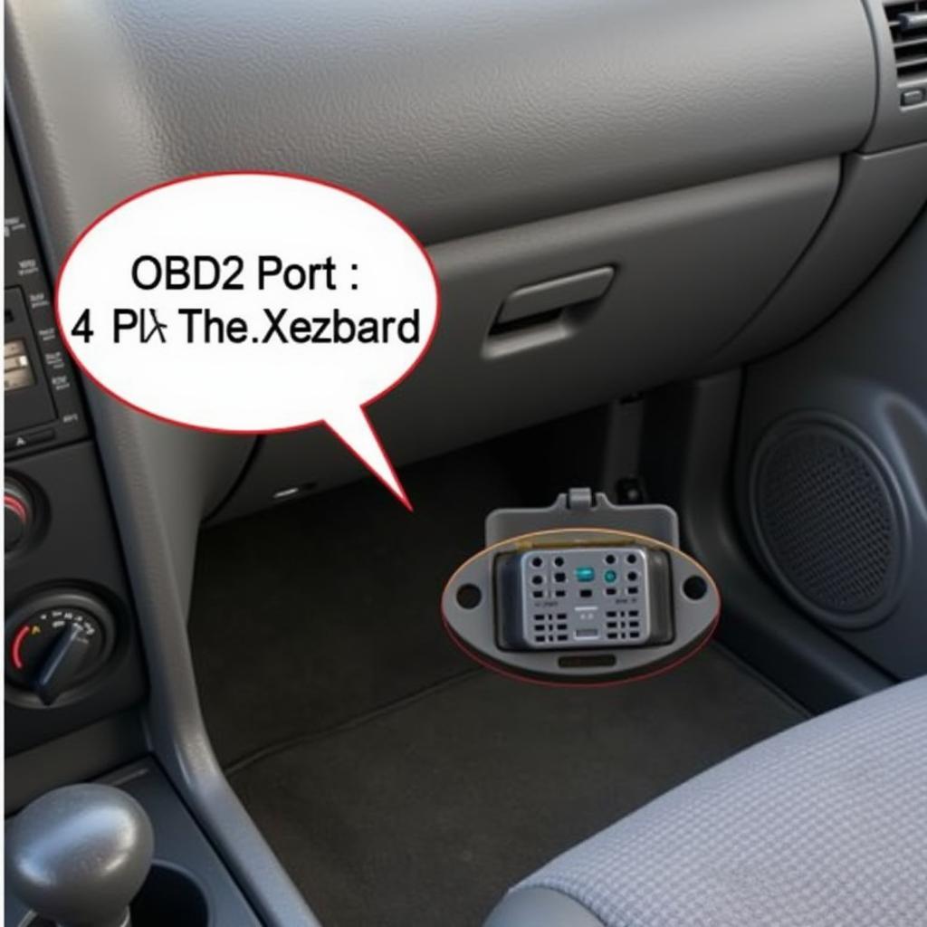 2007 Xterra OBD2 port location under the dashboard