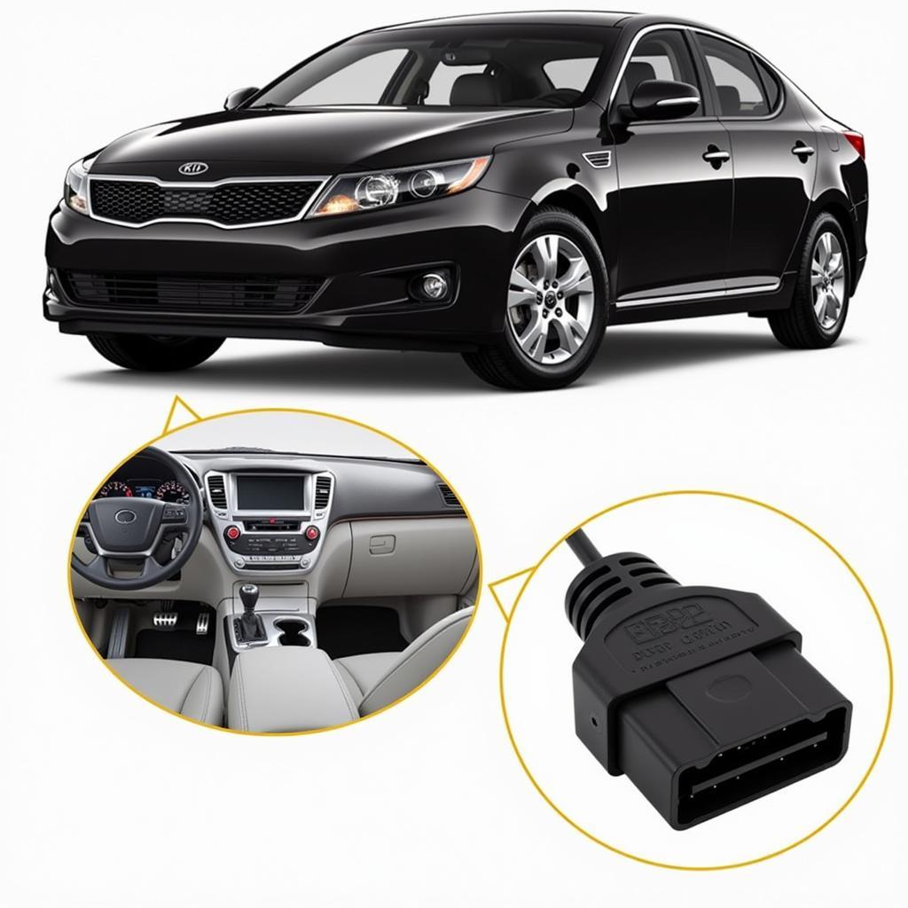 2008 Kia Optima OBD2 Port Location