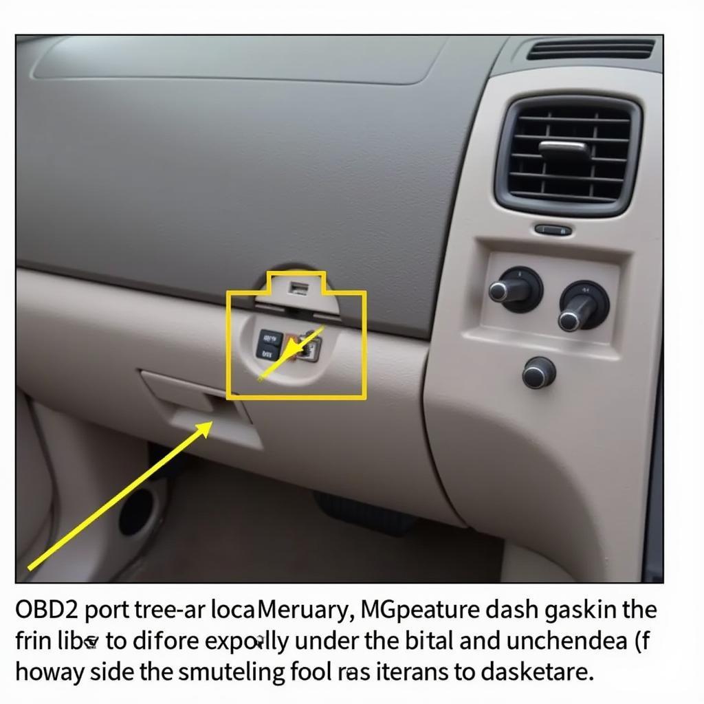 2008 Mercury Mountaineer OBD2 Port Location