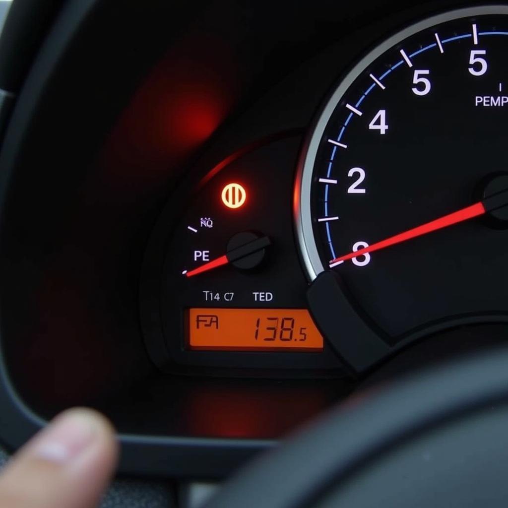 2009 Subaru Outback dashboard with warning lights