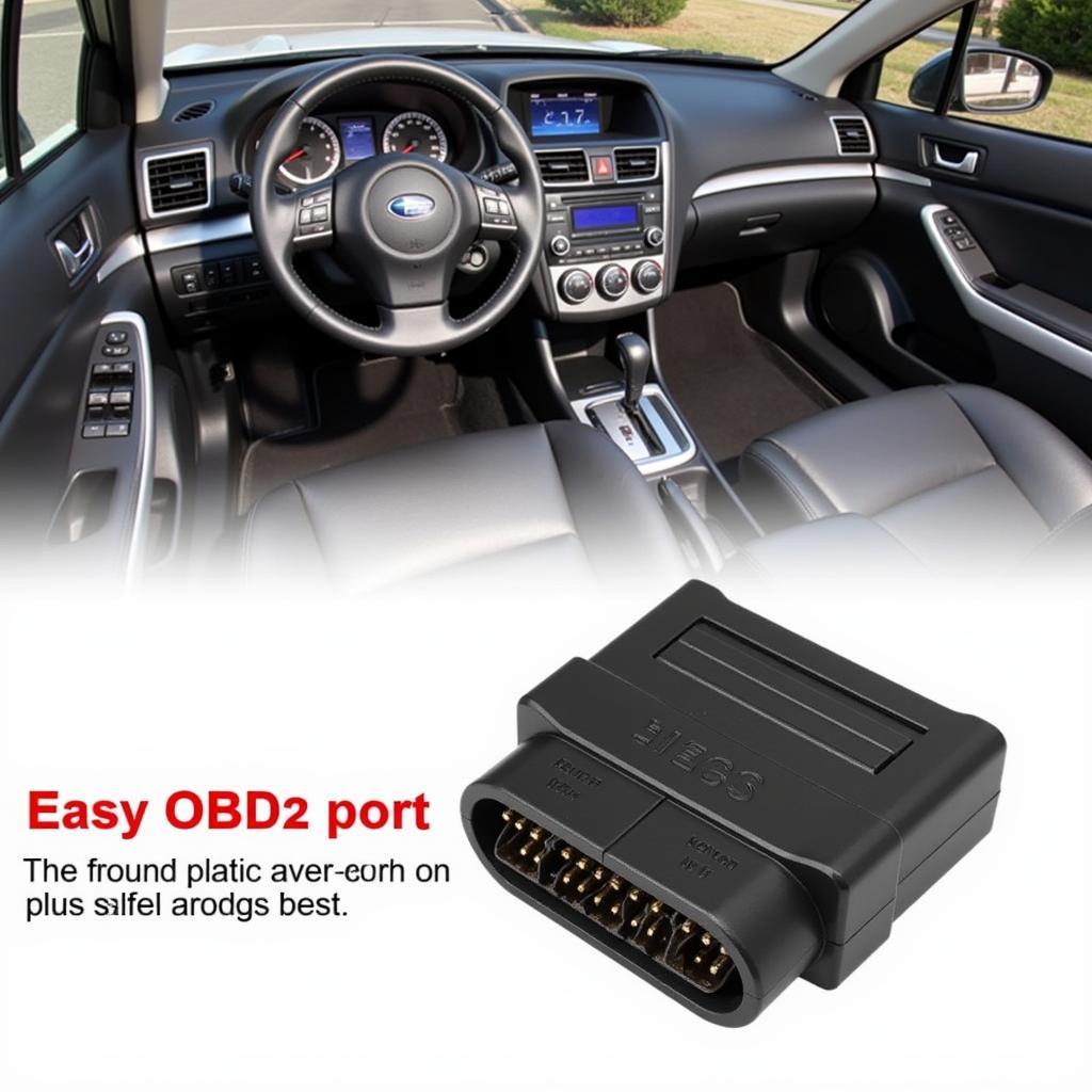 2009 Subaru Outback OBD2 port location under the dashboard