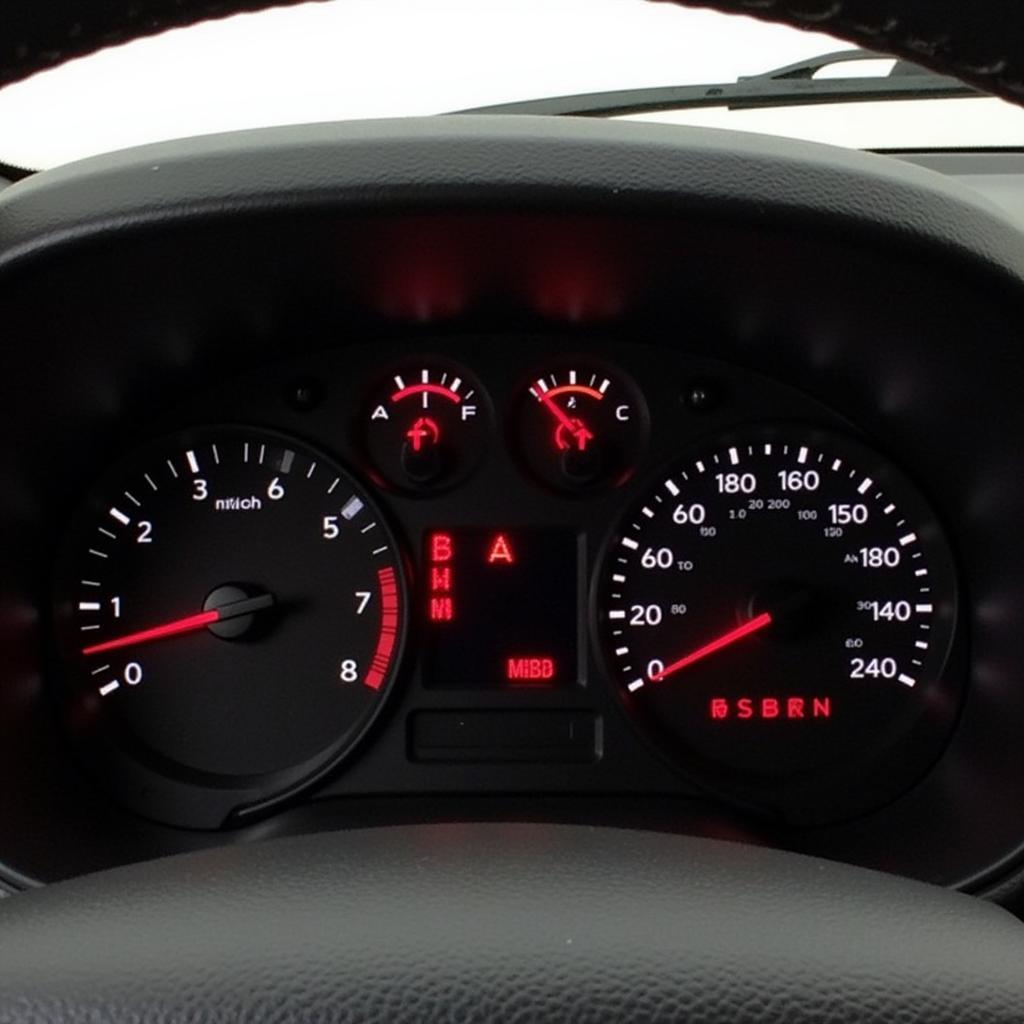 2011 Chevy Colorado Dashboard with Warning Lights 