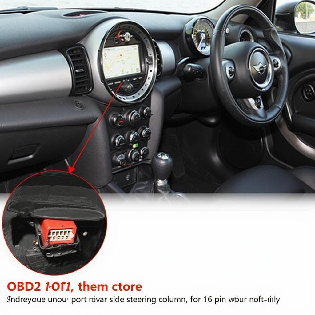 2011 Mini Cooper OBD2 Port Location Under Dashboard