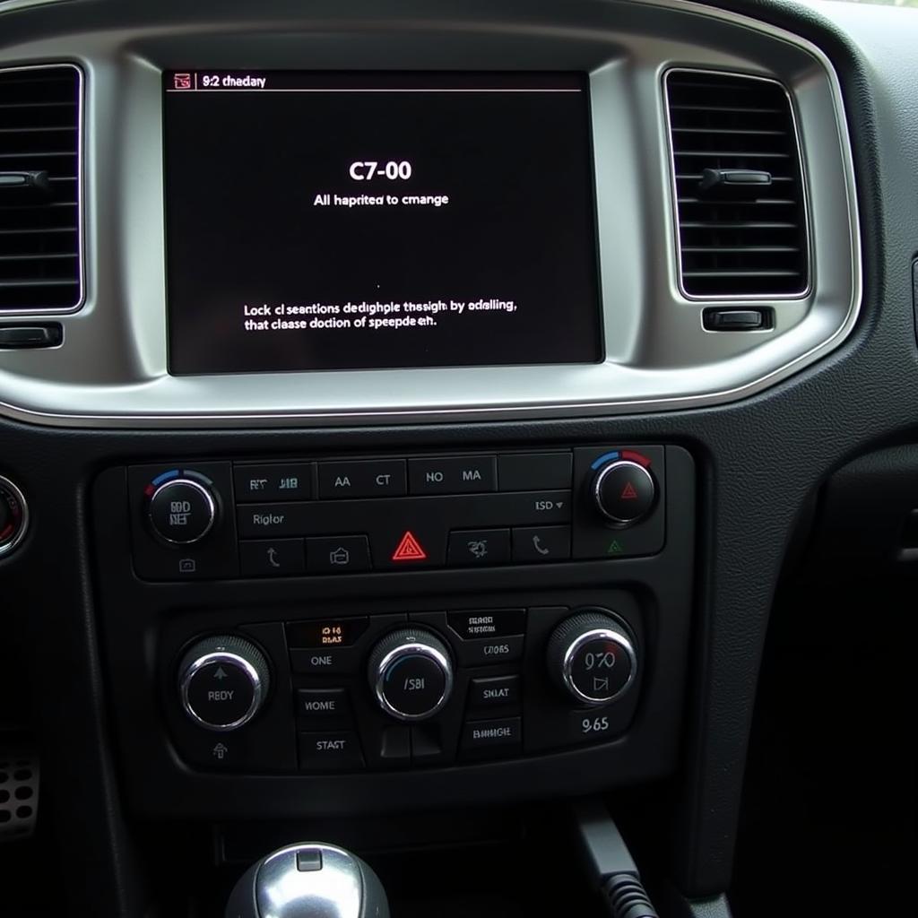 OBD2 Scanner Displaying C7-00 Code on a 2012 Dodge Charger