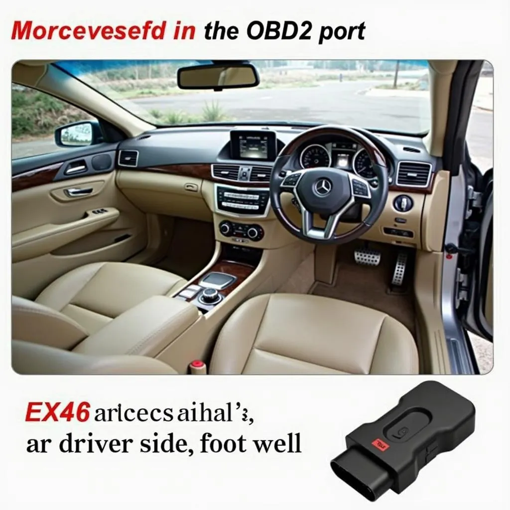 OBD2 port location in a 2012 Mercedes E350