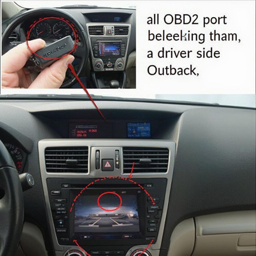 2012 Subaru Outback OBD2 Port Under Dashboard