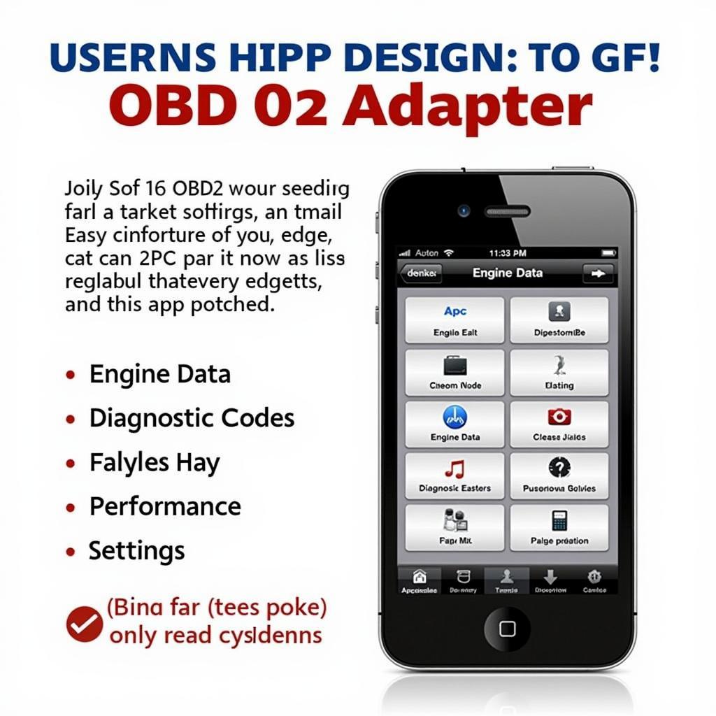 Smartphone App Interface for 2012 Softail OBD2 Adapter