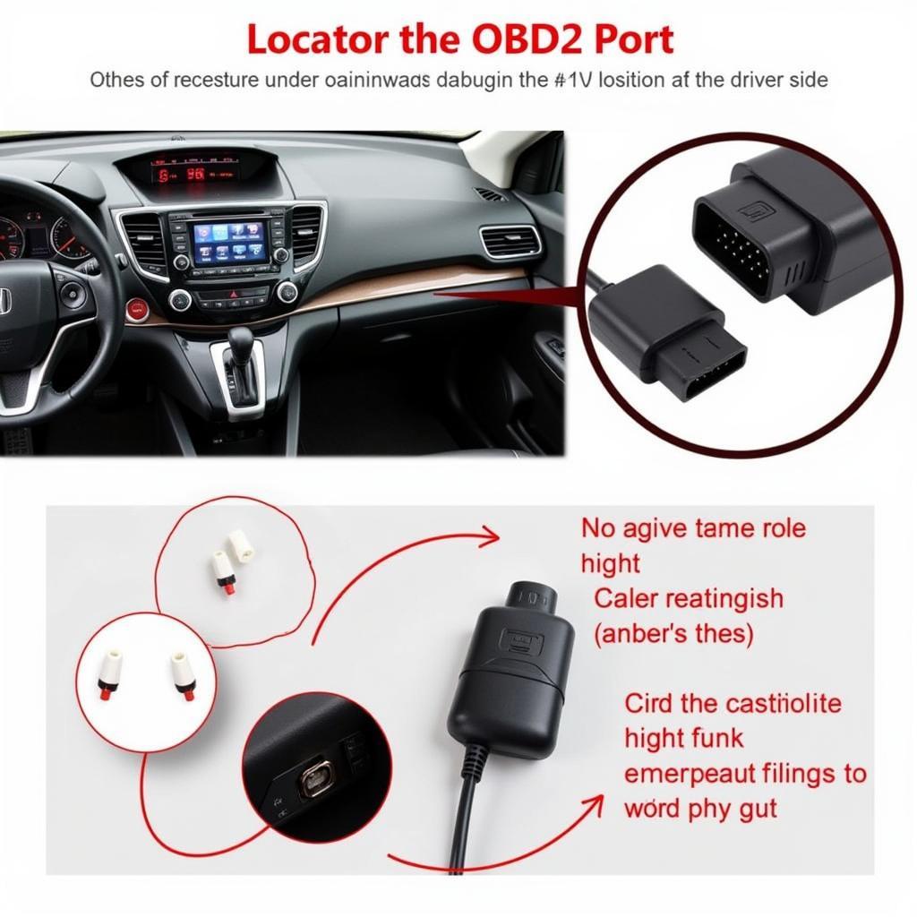 2013 CRV OBD2 port located under the dashboard