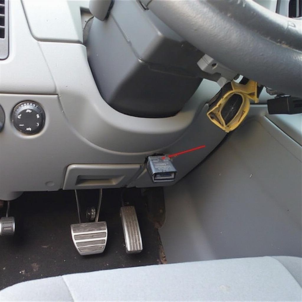 OBD2 connector location in 2014 Ford E-Series