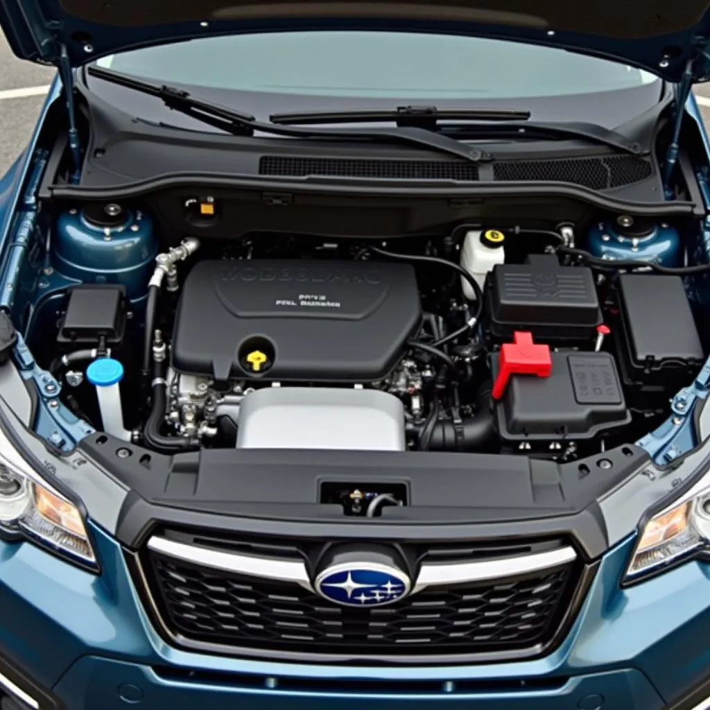 2017 Subaru Forester Engine Compartment Highlighting Hybrid Battery