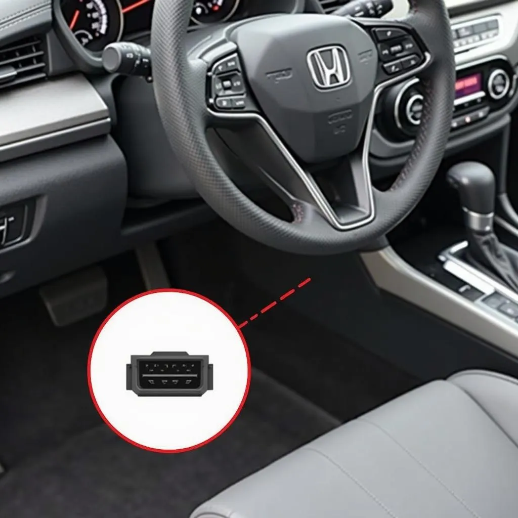 2018 Honda Accord OBD2 port location image