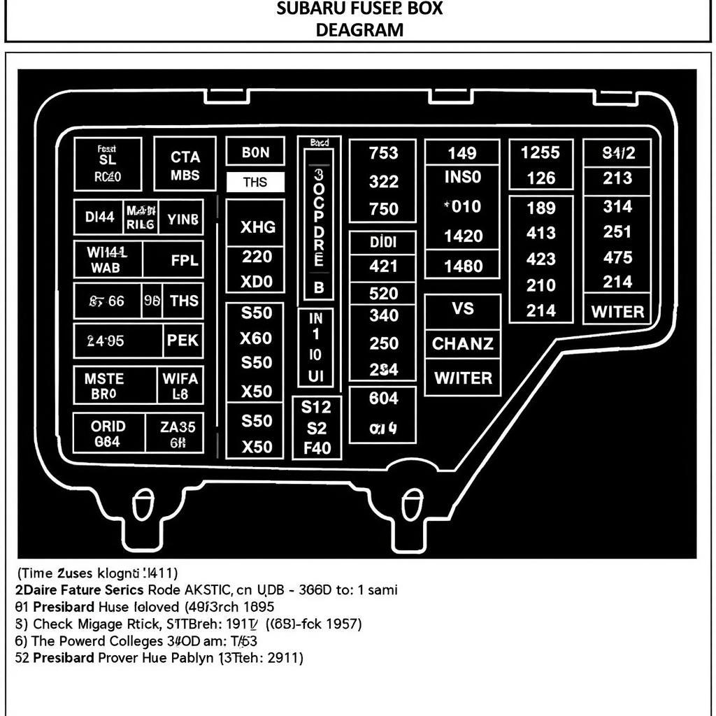 Fuse Box Diagram for 95 Subaru Forester