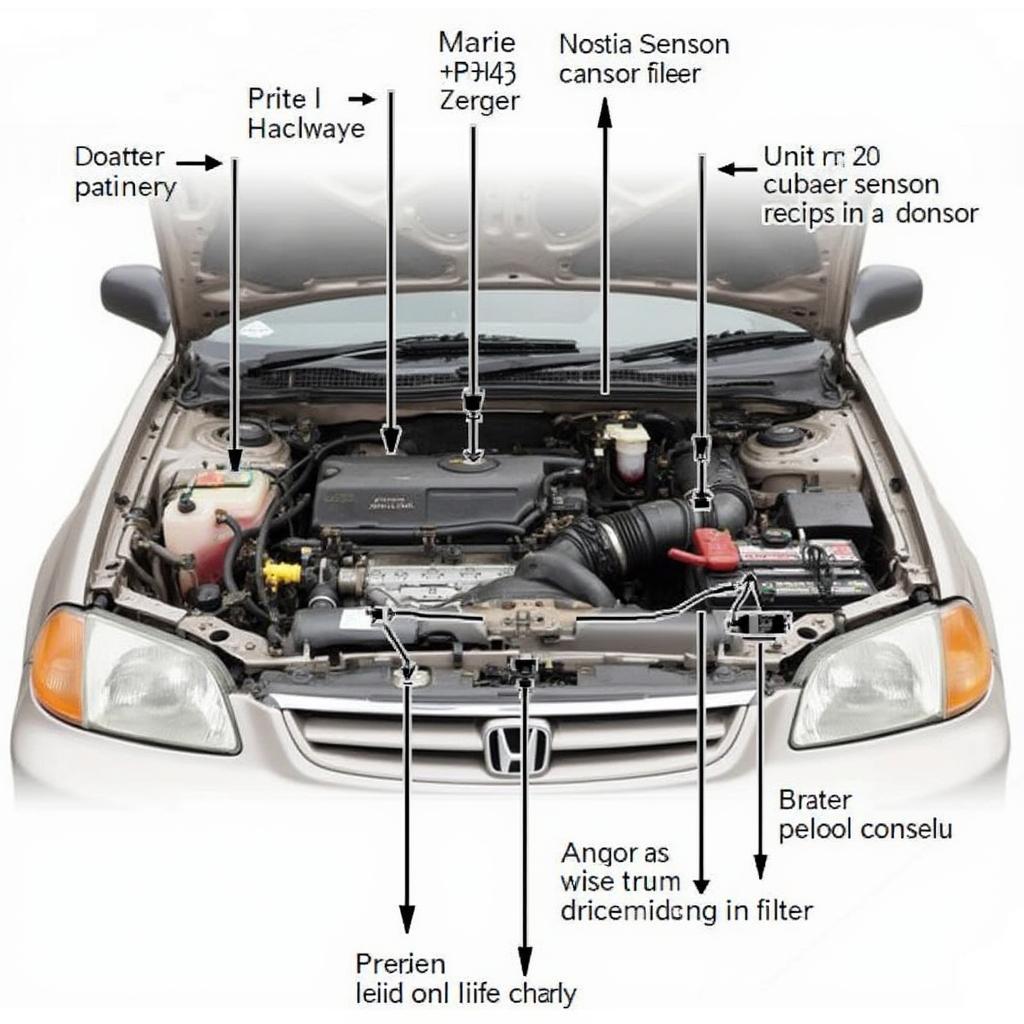 1998 Honda Civic Engine Compartment