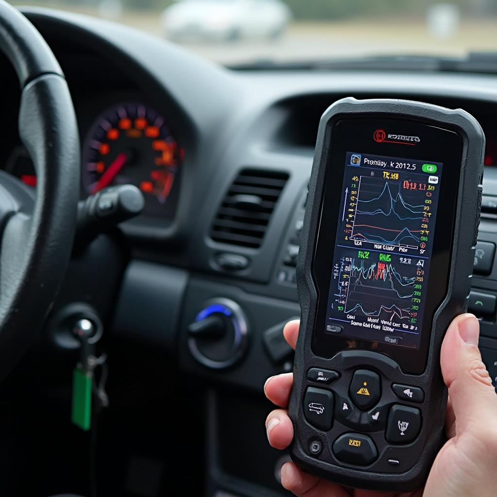 Advanced OBD2 Scan Tool Connected to a 2000 Honda Civic