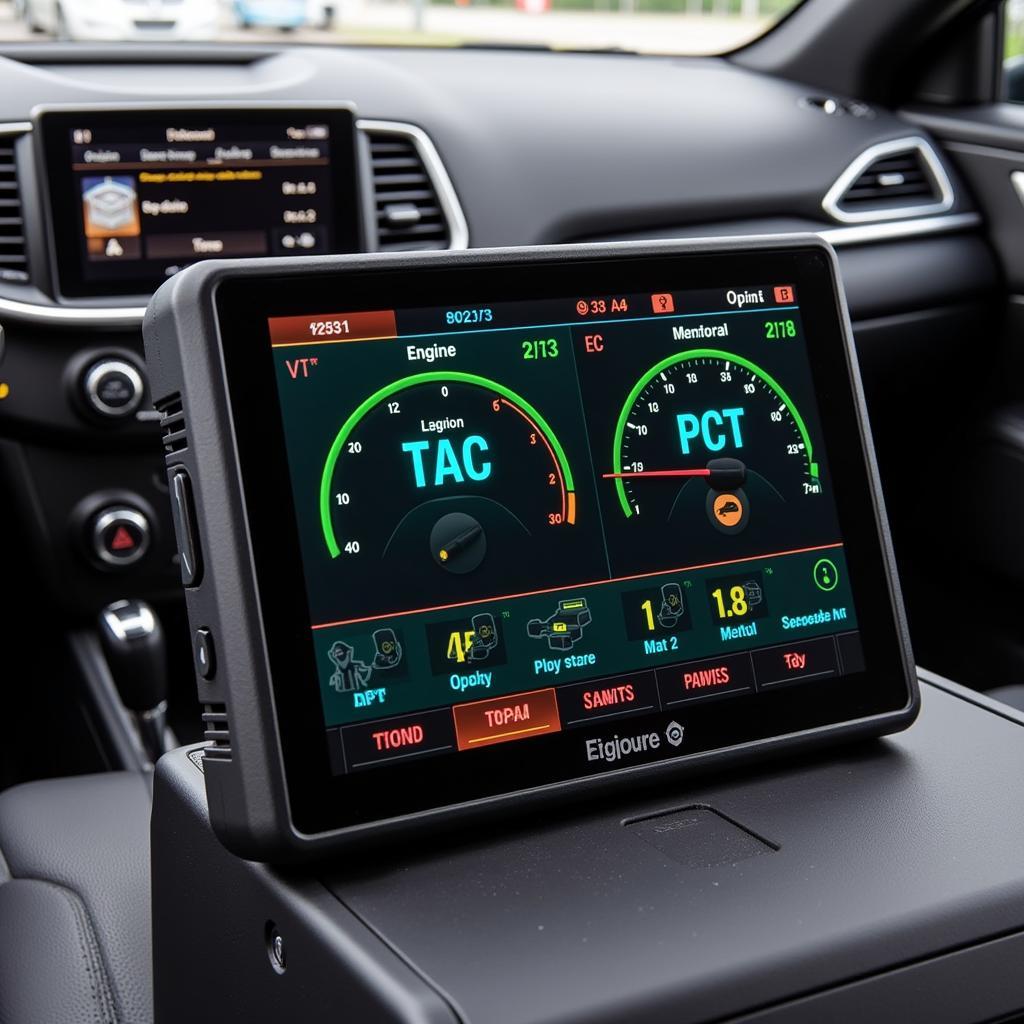 Advanced OBD2 Scanner Displaying Data