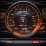 Mercedes dashboard with check engine light on