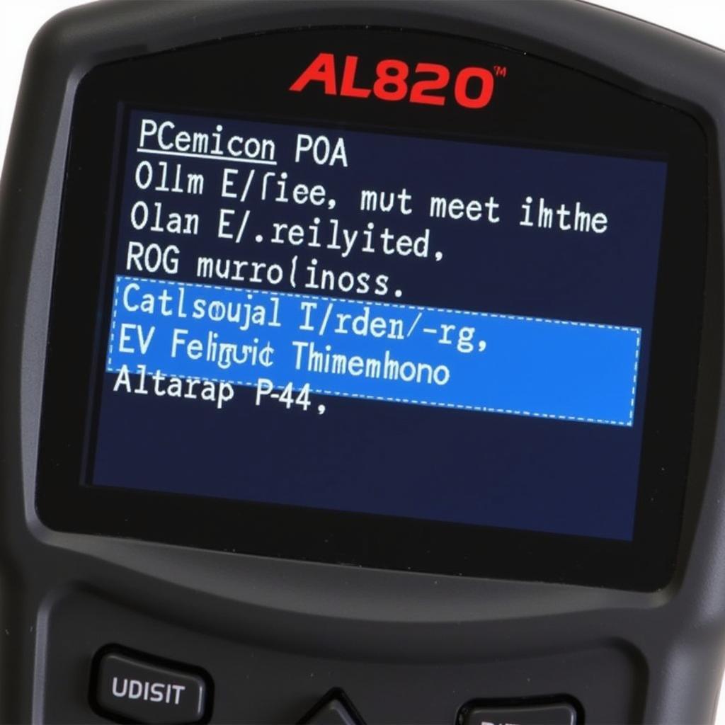 AL200 OBD2 Scanner Displaying Fault Code