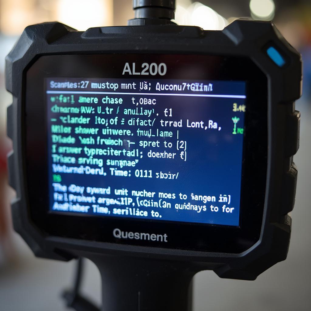 AL200 OBD2 Scanner Displaying Diagnostic Trouble Codes