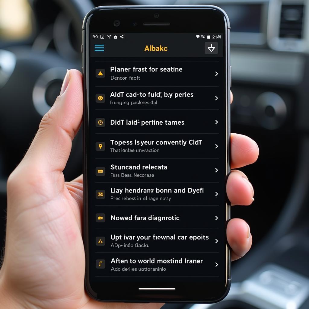 albabkc obd2 App Displaying Diagnostic Trouble Codes