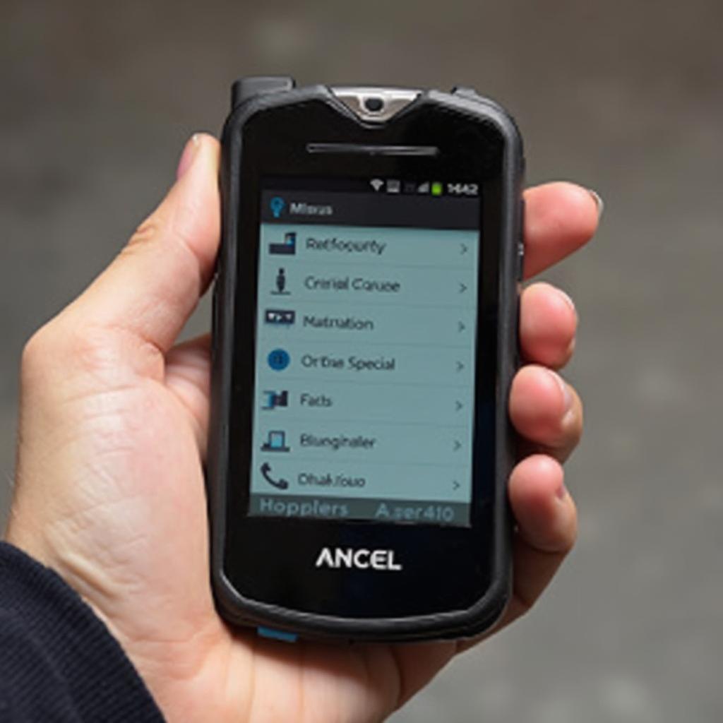 Ancel AD310 OBD2 Scanner Held in Hand