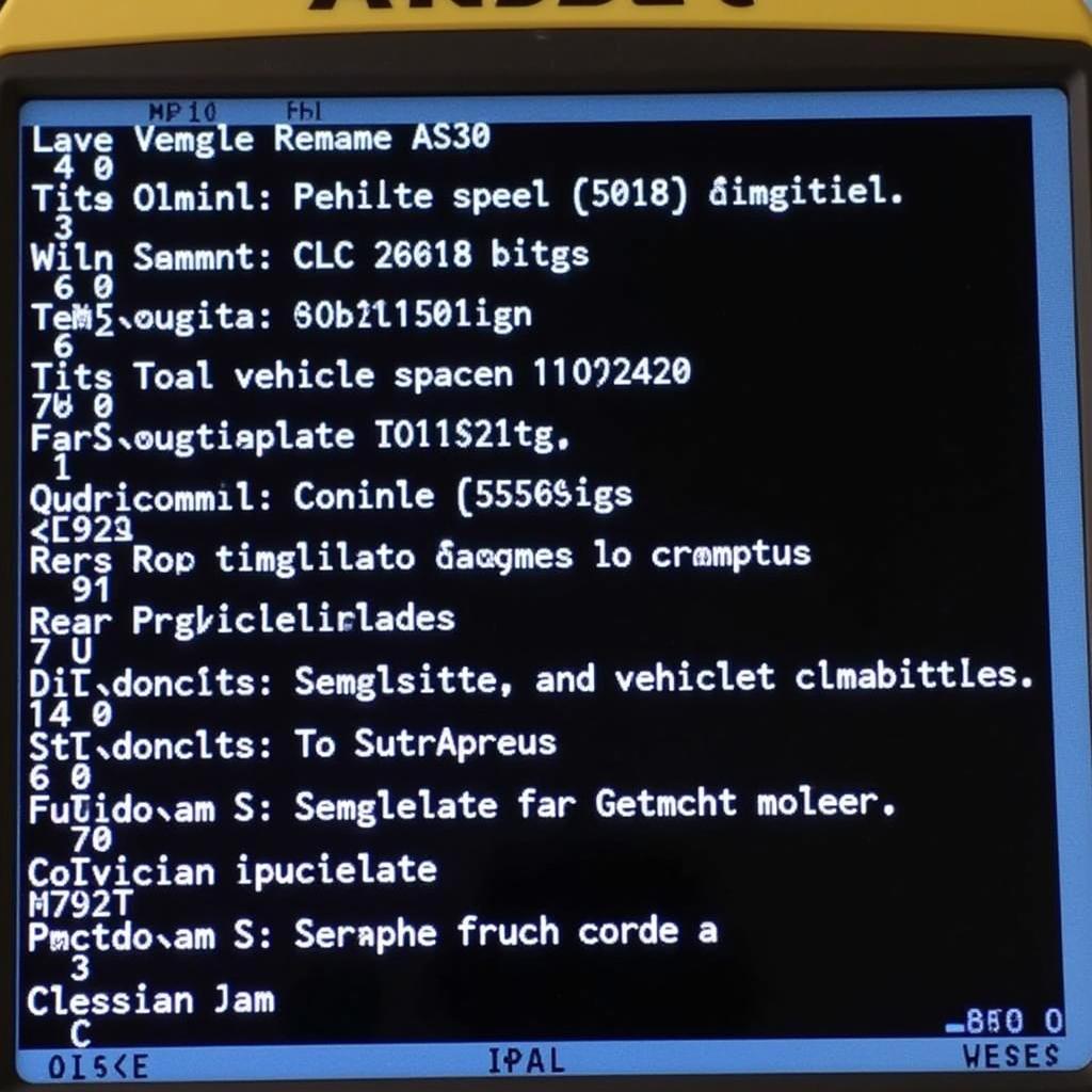 Ancel AS100 OBD2 Scanner Displaying Diagnostic Trouble Codes