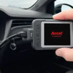 Ancel OBD2 Scanner Connected to a Car's OBD2 Port