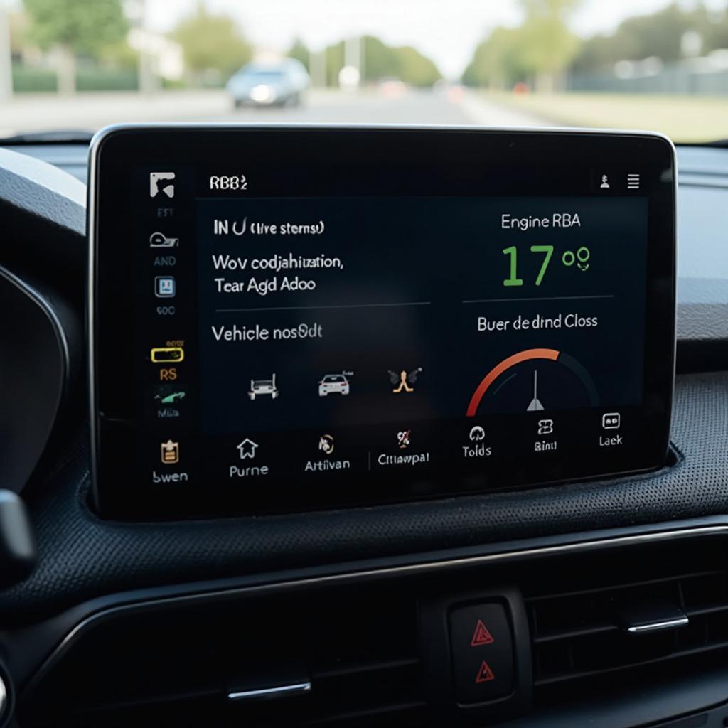 Android Auto Display Showing OBD2 Data