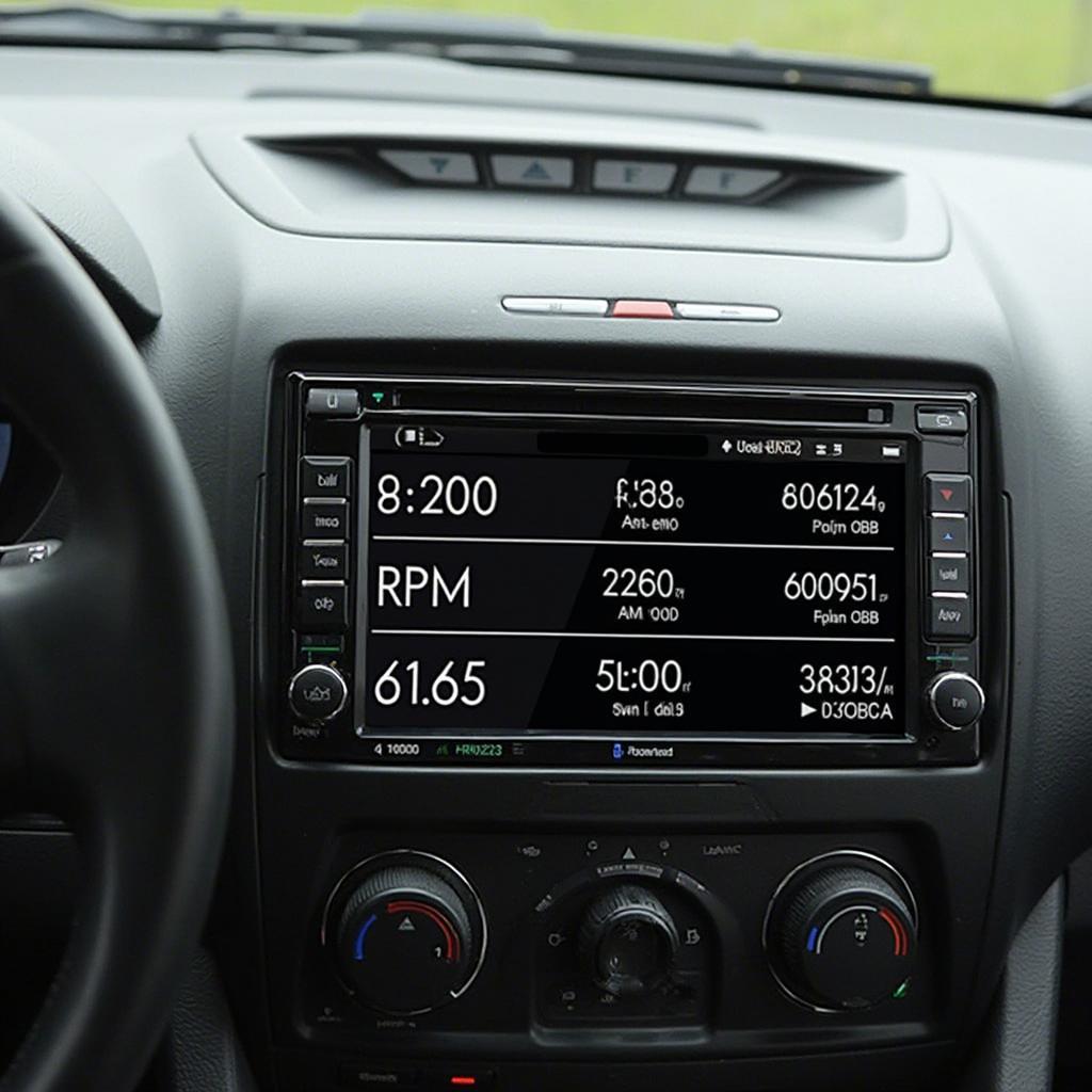Android Head Unit Displaying OBD2 Data
