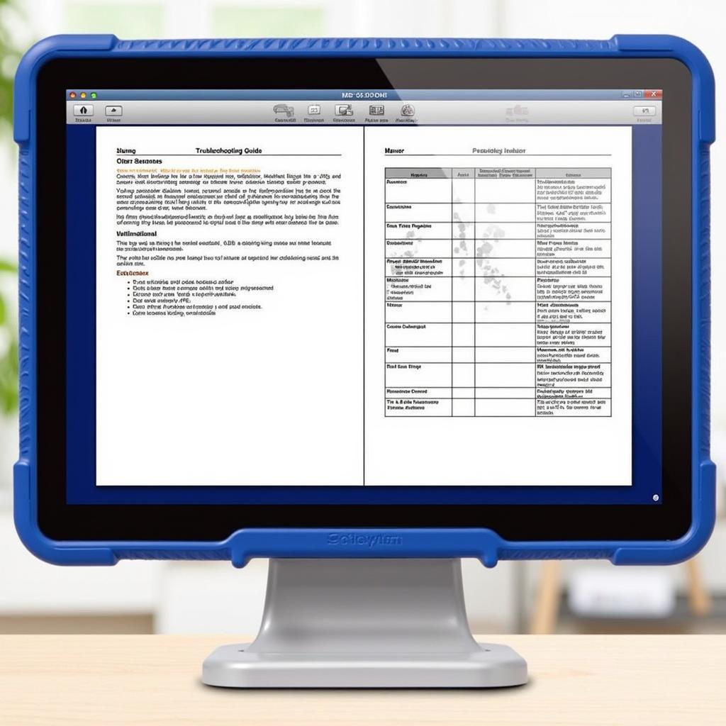 Open AT500 OBD2 Scanner manual PDF on a tablet